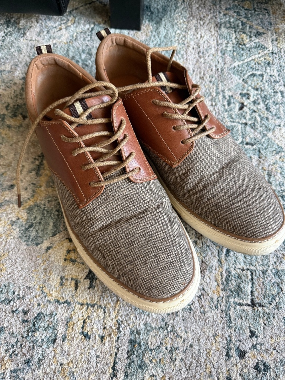 Daxx Mens Lace-up Two-tone Sneaker Brown Tan Men's Size 9 Excellent Condition